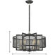 Slatington 6 Light 22 inch Dark Graphite with Brushed Nickel Chandelier Ceiling Light