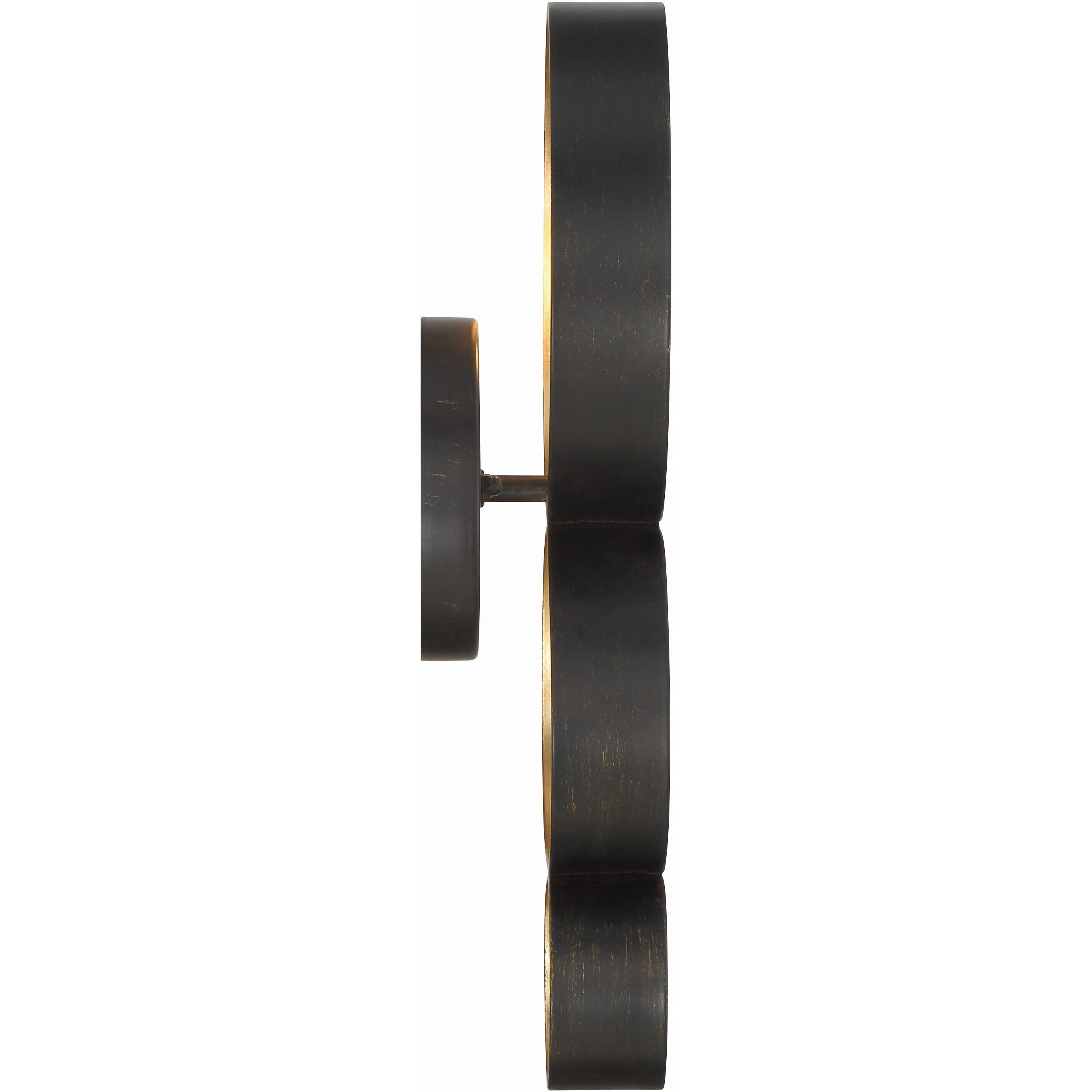 Luna Bath Sconce Wall Light in English Bronze and Antique Gold