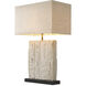 Hathor 30.71 inch 40 watt Sandstone and Brushed Brass Table Lamp Portable Light