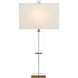Laelia 34 inch 150 watt Clear/Antique Brass Table Lamp Portable Light