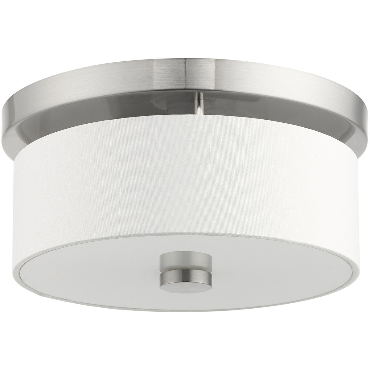 Meridian 2 Light 11 inch Brushed Nickel Flush Mount Ceiling Light