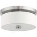 Meridian 2 Light 11 inch Brushed Nickel Flush Mount Ceiling Light