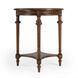 Hellinger Round End Table in Medium Brown