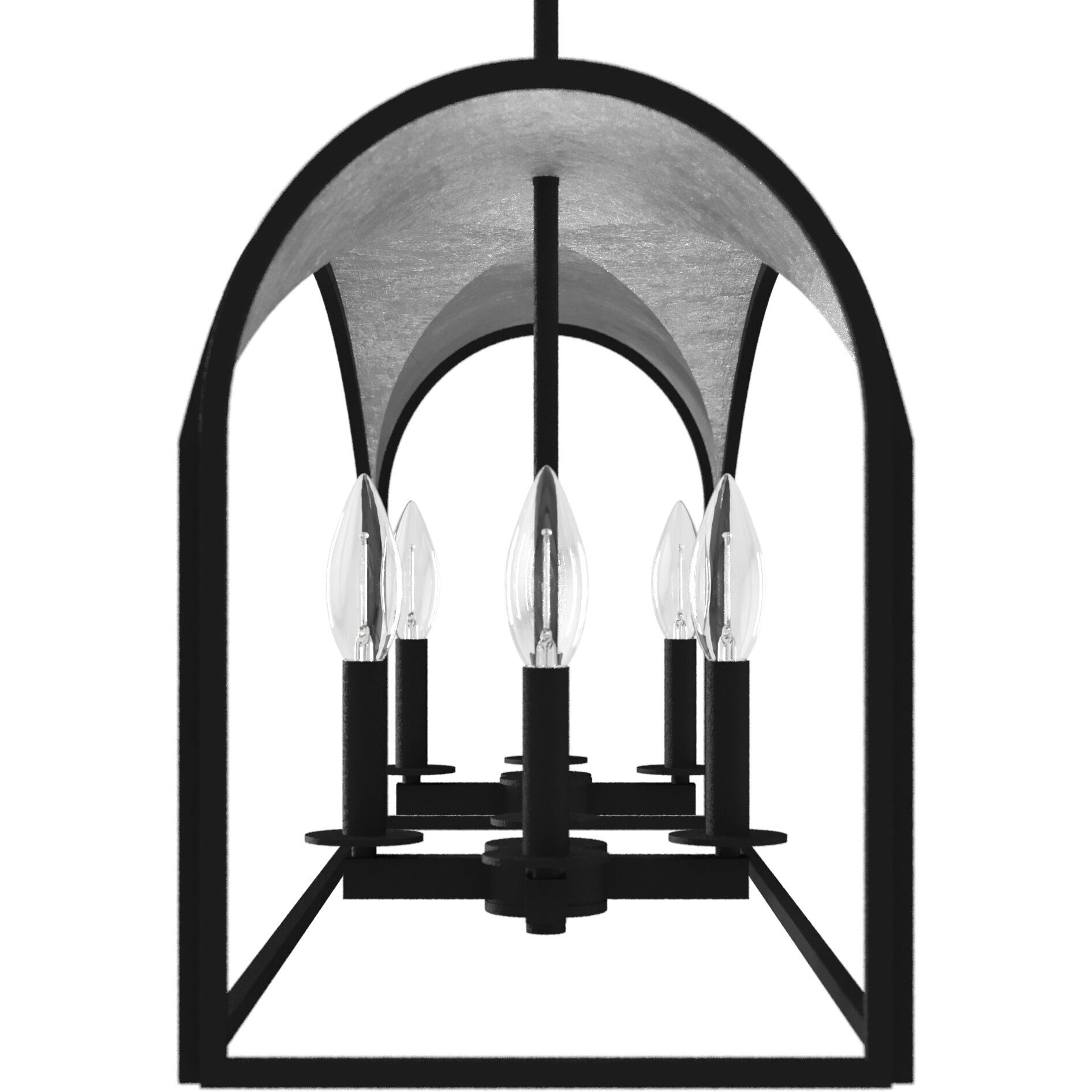 Dukestown 8 Light 41 inch Natural Iron Linear Chandelier Ceiling Light