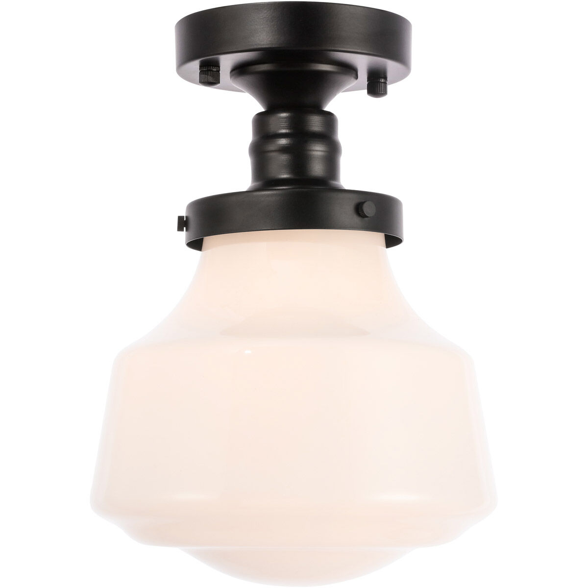 Lyle 1 Light 8 inch Black Flush Mount Ceiling Light