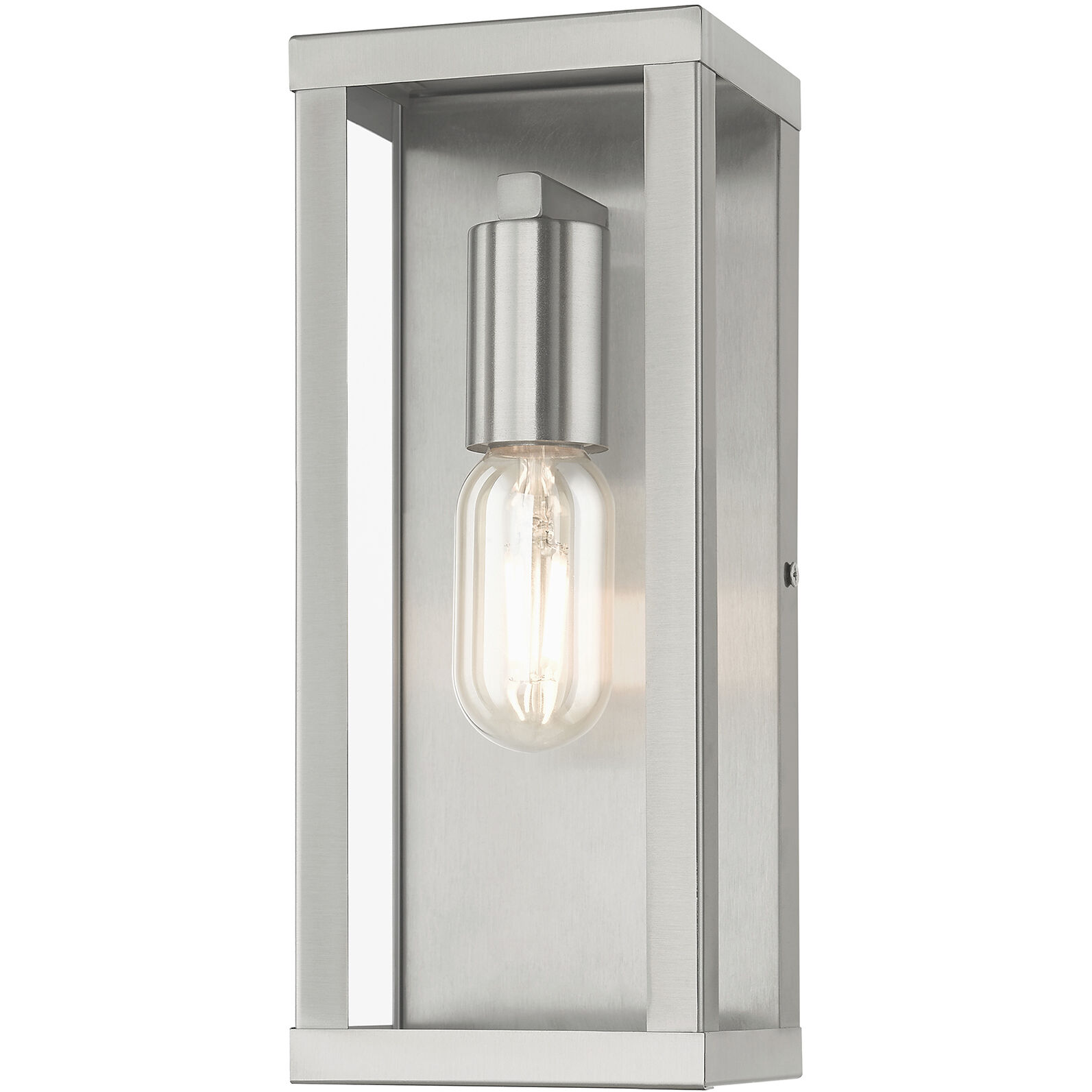Gaffney 1 Light 11 inch Brushed Nickel Outdoor Wall Lantern, Medium