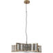 Lone Star 5 Light 26.8 inch Brass Antique Pendant Ceiling Light, Star