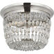 Chapman & Myers Paris Flea Market 2 Light 13 inch Polished Nickel Flush Mount Ceiling Light, Medium