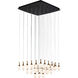 La Botella 36 Light 30 inch Deep Taupe / Brushed Aluminum / Brushed Gold Chandelier Ceiling Light
