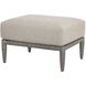 Borneo 17.75 inch Charcoal Gray Rope and Nuance Dove Outdoor Ottoman