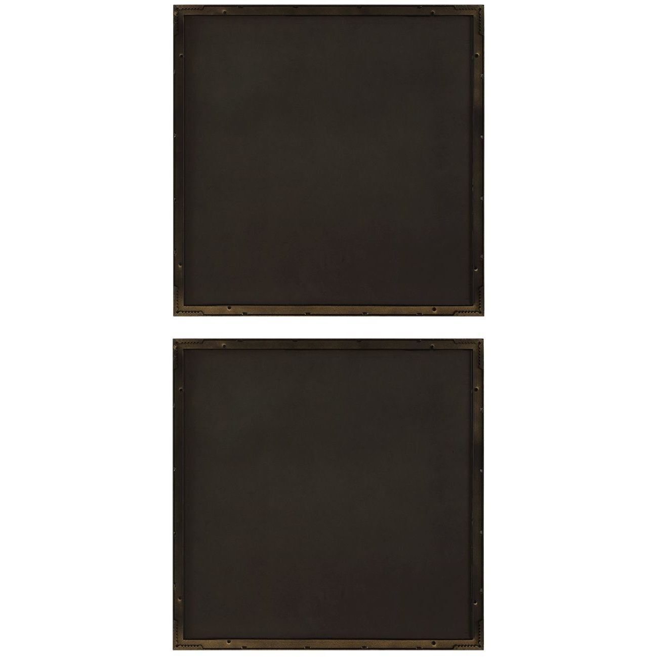 Golden Terrain Antique Gold and Bronze with Antique Brass Wooden Wall Decor, Set of 2