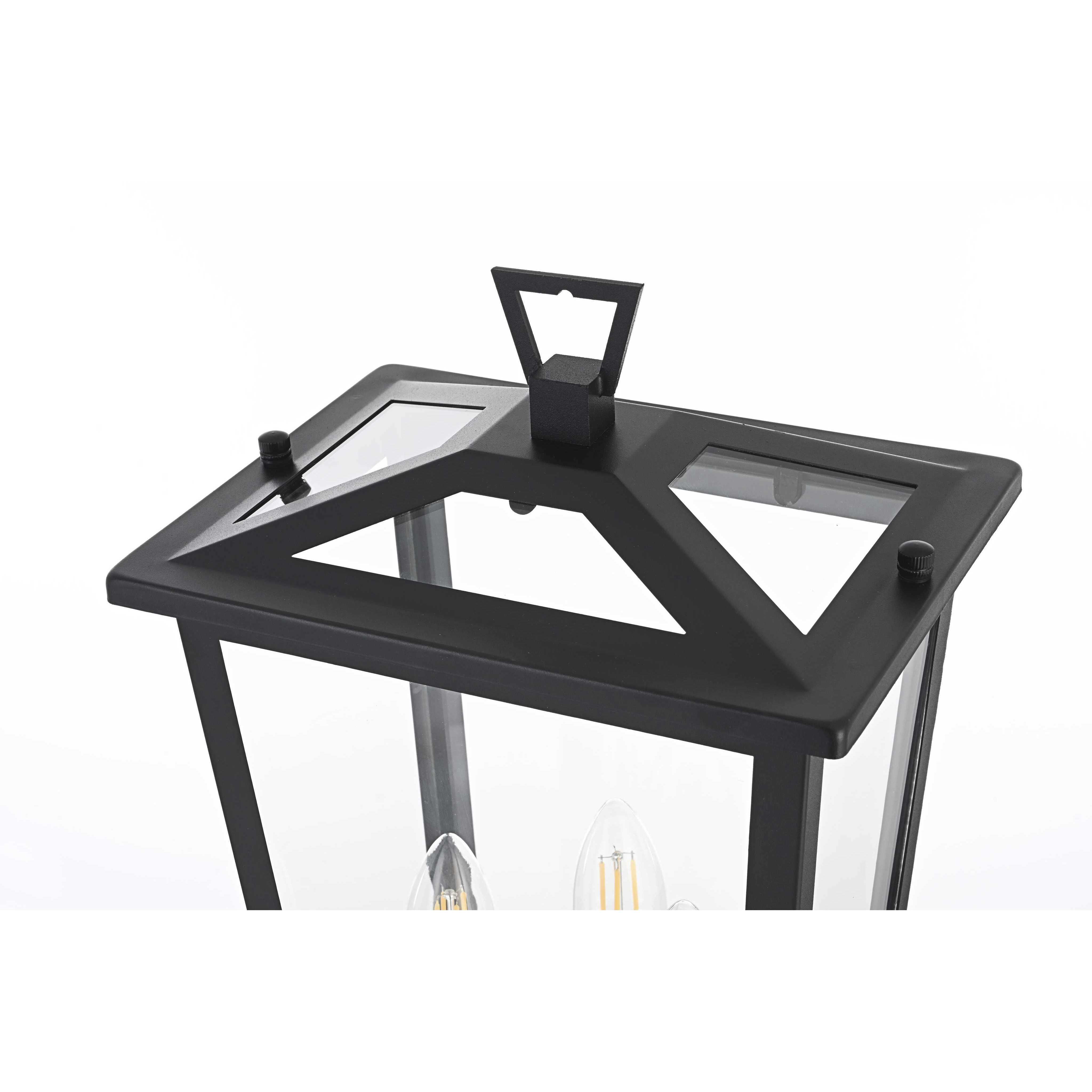 Berks 3 Light 20.5 inch Black Outdoor Post Light