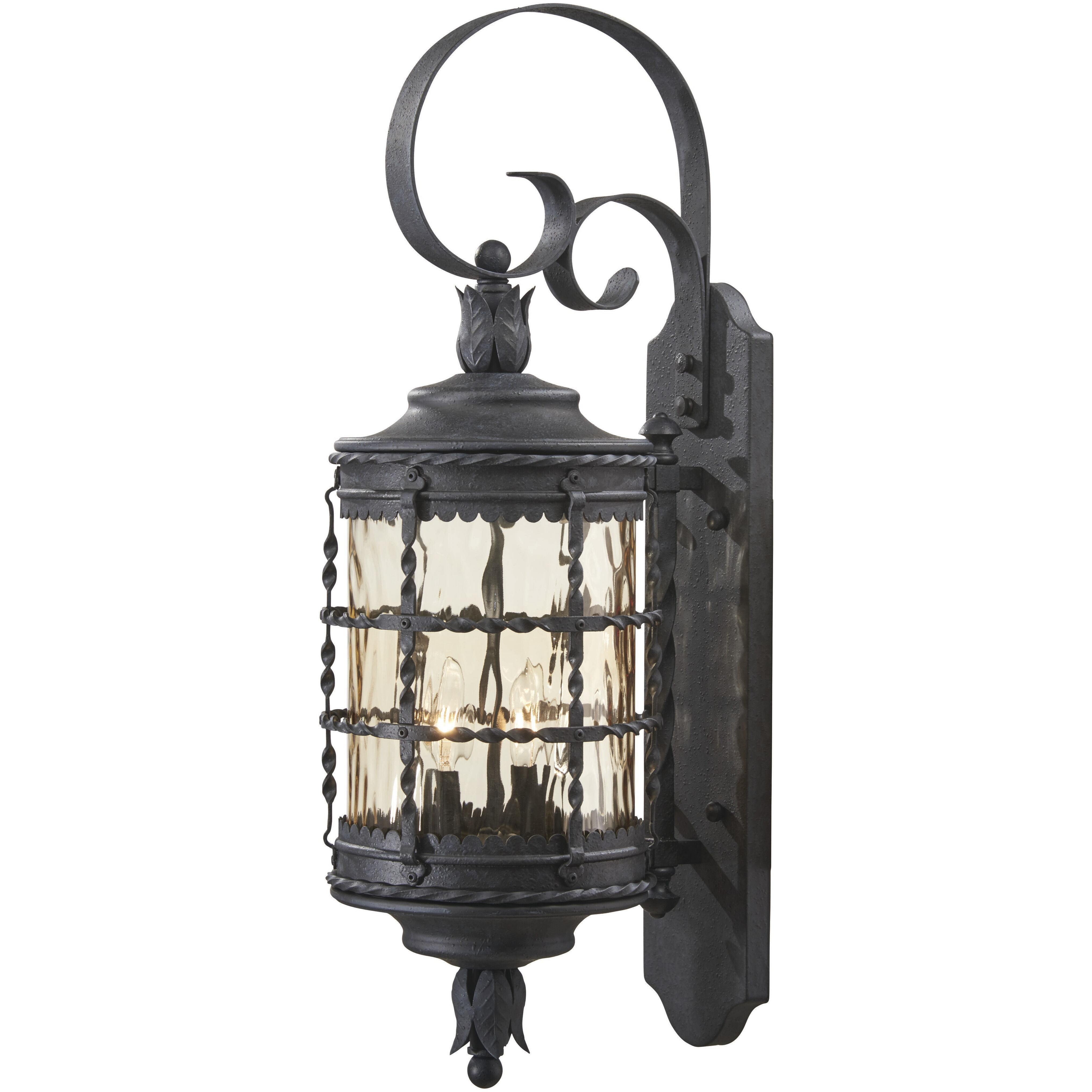 Mallorca 2 Light 28 inch Spanish Iron Outdoor Wall Mount, Great Outdoors