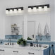 Merry 4 Light 30 inch Matte Black Bath Vanity Light Wall Light
