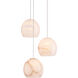 Lazio 3 Light 10.5 inch Natural/Painted Silver Multi-Drop Pendant Ceiling Light