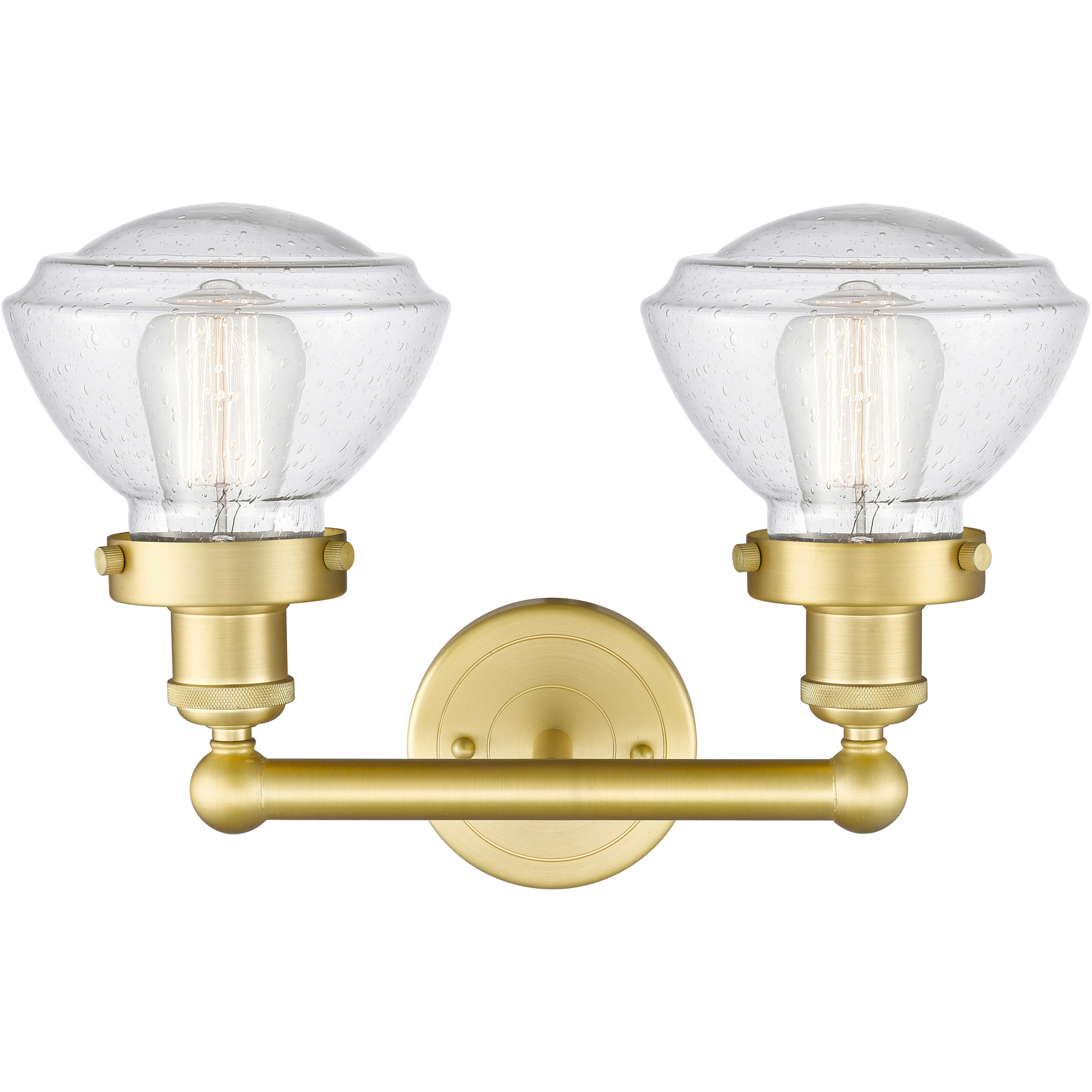Olean 2 Light 15.5 inch Satin Gold Bath Vanity Light Wall Light in Seedy
