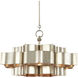 Grand Lotus 1 Light 20.25 inch Contemporary Silver Leaf Pendant Ceiling Light, Small