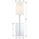 Lena Bath Sconce Wall Light in Chrome