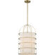 Gateway Park 4 Light 14 inch Soft Brass Pendant Ceiling Light