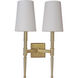 Ella 2 Light 13 inch Satin Brass Wall Sconce Wall Light