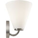 Fusion Collection - Pavia Family 1 Light 6.75 inch Brushed Nickel and Opal Wall Sconce Wall Light, EVOLV