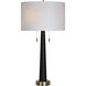 Dane 35 inch 100.00 watt Matte Black and Antique Brass Table Lamp Portable Light