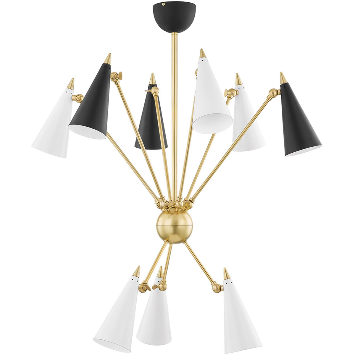 Moxie LED 34.5 inch Aged Brass Chandelier Ceiling Light