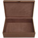Leather & Raffia 12 inch Brown and Natural Boxes, Set of 2