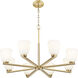 Naya 8 Light 33.25 inch Modern Gold Chandelier Ceiling Light