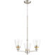 Dunbar 3 Light 19 inch Satin Nickel Mini Chandelier Ceiling Light