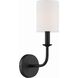 Bailey Sconce Wall Light in Matte Black