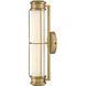 Saylor LED 17 inch Heritage Brass Bath Light Wall Light, Vertical