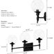 Xidane 3 Light 24 inch Matte Black Vanity Light Wall Light
