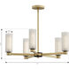Wexmere 5 Light 26 inch Legacy Brass and Dark Matte Black Chandelier Ceiling Light