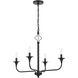Jolenne 4 Light 26 inch Flat Black Chandelier Ceiling Light