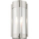 Sheridan 3 Light 19 inch Brushed Nickel Outdoor Wall Lantern