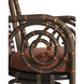 Benin Throne Brown and Orange and Linho Adobe Accent Chair