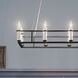 Rosalind 12 Light 17 inch Black Chandelier Linear Ceiling Light
