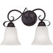 Brighton 2 Light 15 inch Oil Rubbed Bronze Bath Bar Wall Light