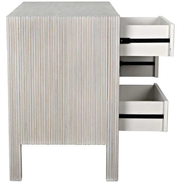 Conrad White Wash Dresser, 6 Drawer