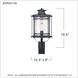 Booker 1 Light 20 inch Mystic Black Post Lantern