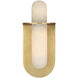 Visual Comfort Signature Collection Kelly Wearstler Fosse LED 4.5 inch Antique-Burnished Brass Oval Sconce Wall Light KW2003AB-ALB - Open Box