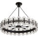 Rondelle 8 Light 31 inch Blackened Iron Chandelier Ceiling Light