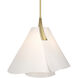 Mobius 1 Light 17.5 inch Modern Brass Pendant Ceiling Light, Small