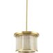 Point Dume&trade; Sequit Point 3 Light 14 inch Brushed Brass Semi-Flush Convertible Ceiling Light, Design Series