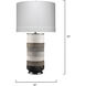 Winslow 33 inch 150.00 watt White / Light Grey / Dark Grey Hide Table Lamp Portable Light