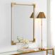 Malik 39 X 27 inch White Faux Shagreen and Gold Leaf Mirror