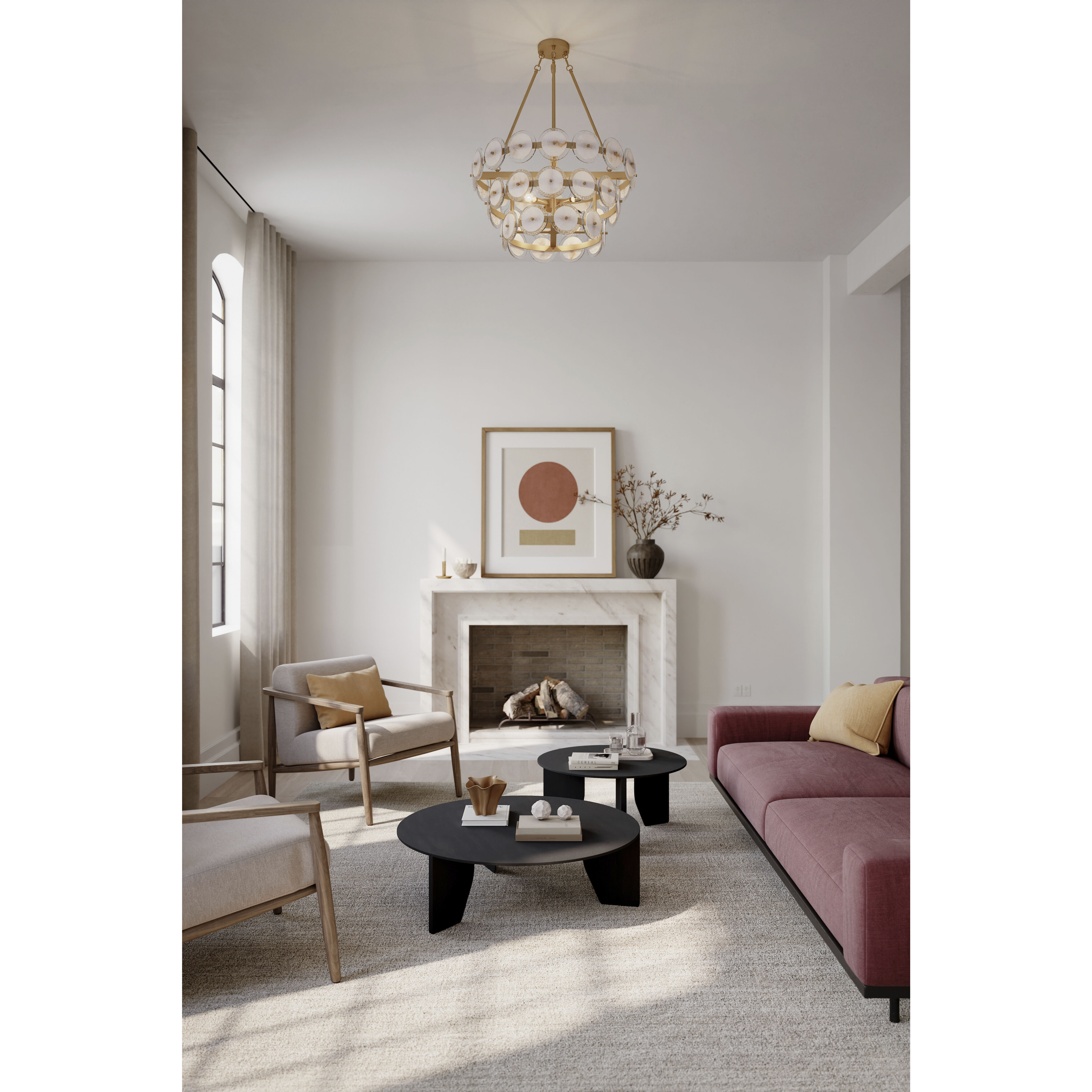 Kintrel 4 Light 28.75 inch Legacy Brass Pendant Ceiling Light