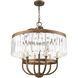 Ashton 6 Light 24 inch Hand Painted Palacial Bronze Chandelier Ceiling Light