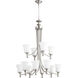 Rossington 12 Light 35.25 inch Satin Nickel Chandelier Ceiling Light